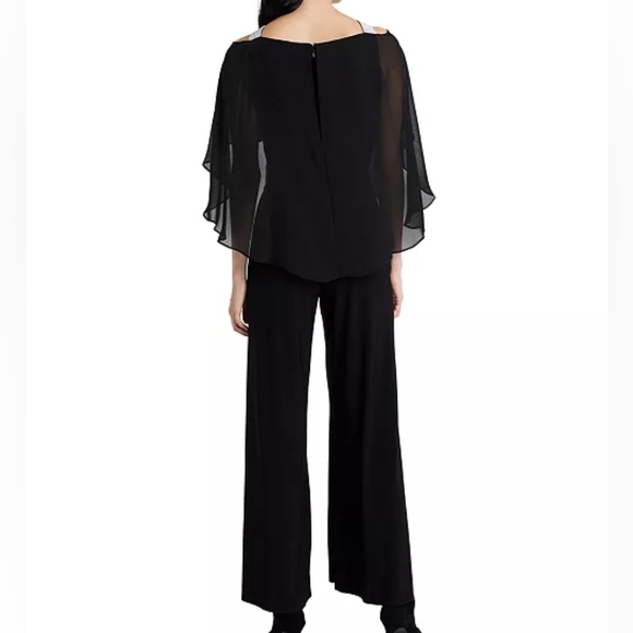 MSK Side-Draped Cold-Shoulder Jumpsuit Black Size 3XL - Picture 2 of 10